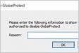 Disable the GlobalProtect App for Windows